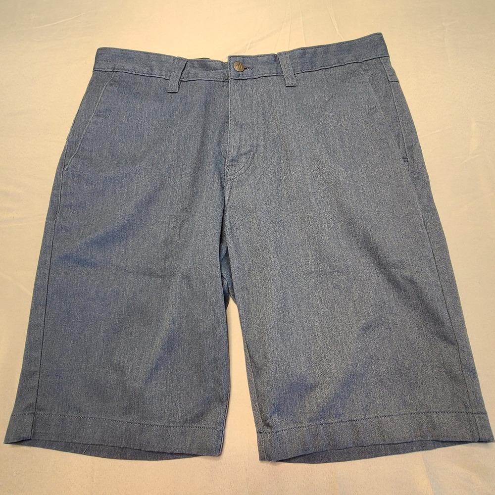 Volcom Hybrid Stretch Shorts Mens 33‎ Blue Chino Skate Surf Coastal Gorpcore